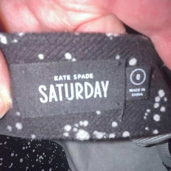 Kate Spade black & white faux wrap skirt 8 - Picture 4 of 5